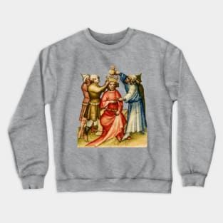 Medieval Meme Art - Salbung Davids Crewneck Sweatshirt